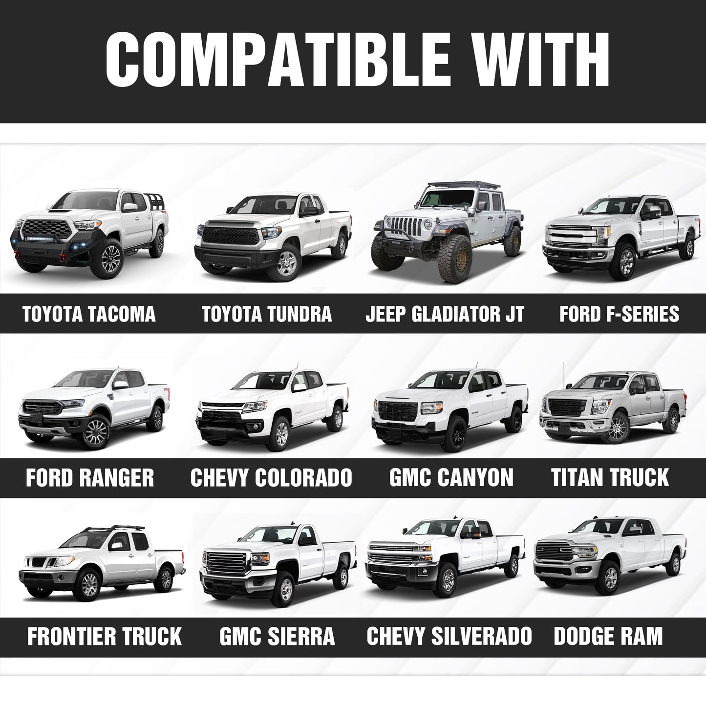OBNAUX Universal Truck Ladder Racks, Extendable 46"-71" Overland Rear Bed Racks, 900 LBS Non-Drilling, Truck Cargo Carrier Fits Most Pickup Trucks, Back Cross Bars for Kayak, Surfboard, Lumber, Ladder