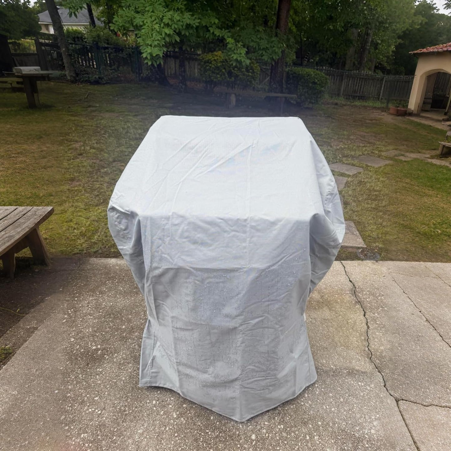 Turtle Life BBQ Grill Cover - Heavy Duty Waterproof 32 Inch for Weber Spirit & Char-Broil | Gray