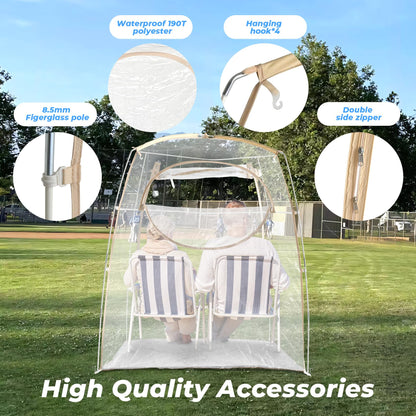 All Weather Proof Pod Sports Pod,540°View Weather Tent,2-4 Person Instant Tent with Sealed Floor,Outdoor Screen House with Carrying Bag,Weather Shelter for Sport Event,Camping,Fishing-70 Lx70 Wx63 H