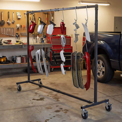 Eastwood Portable Adjustable Frame Painting Rack 6 Hooks Durable Powder Coat
