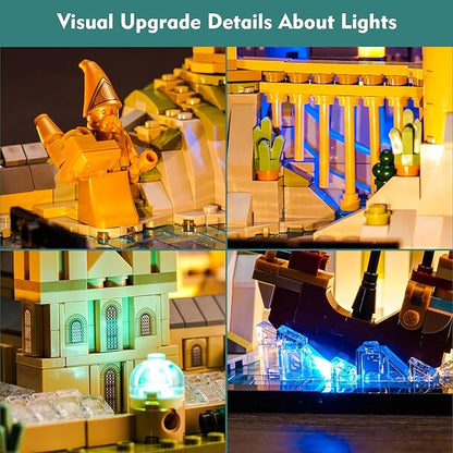 VONADO Light Compatible with Lego Hogwarts Castle and Grounds 76419 Music Version Creative Lighting Set Accessories Compatible with Lego 76419 for Fans (Lights Only No Models)