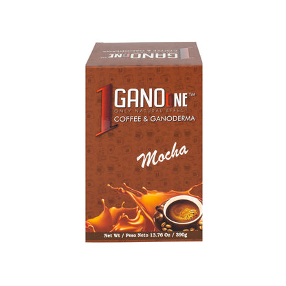 3 Boxes GanoOne Mocha Coffee - with Organic Ganoderma Extract - Blend with Natural Cocoa, Creamer and Sugar - Easy to Use 15 Single-Seringle - Serve Sachets