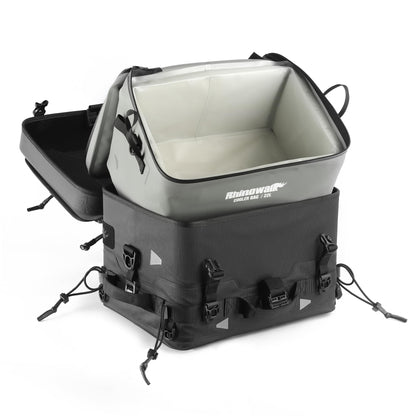 Rhinowalk Waterproof Motorcycle Cooler Tail Bag Top Case– 36L Hard Shell Case + 22L Insulated Insert Bagfor Outdoor Adventures (MFT2302)