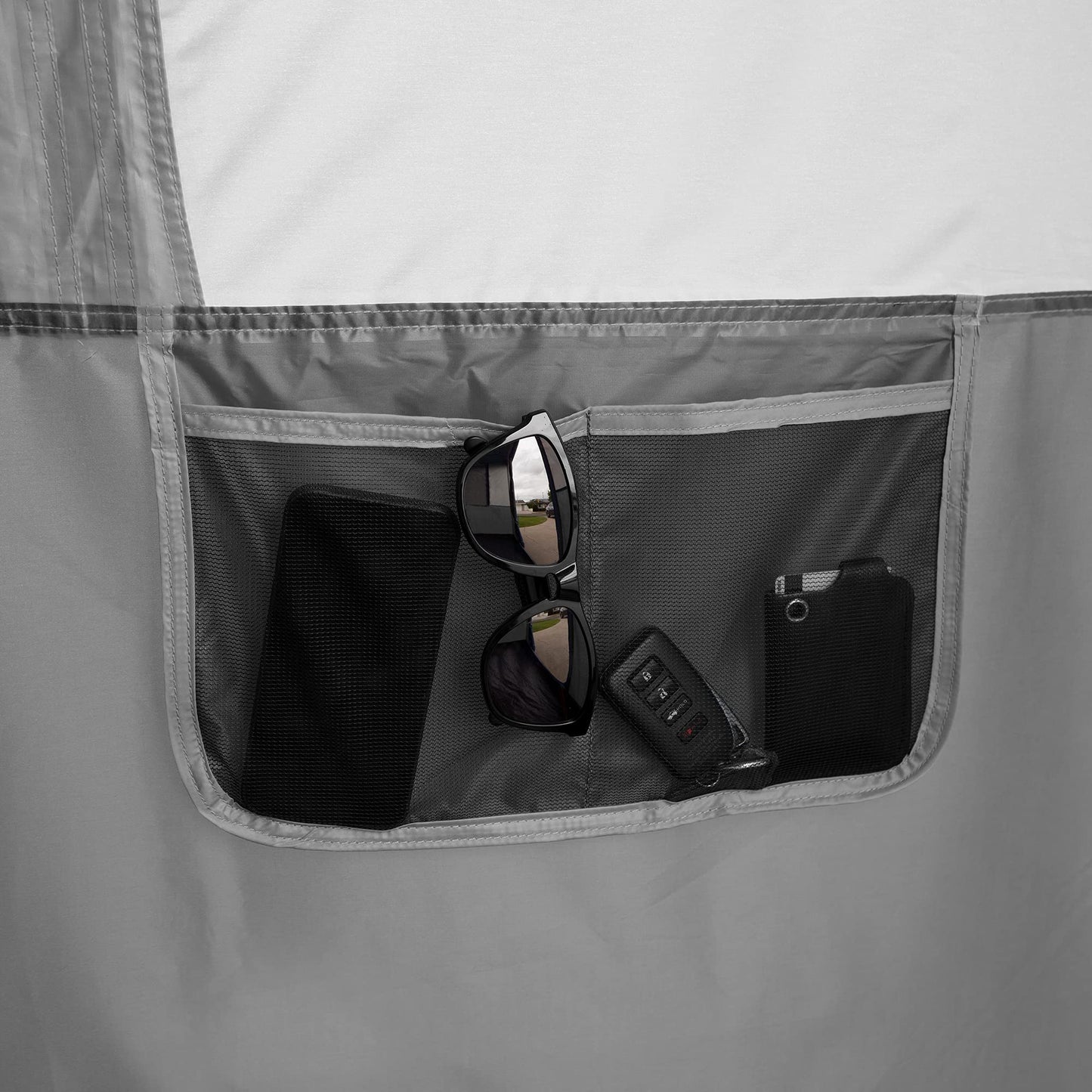 E-Z UP Camping Cube Sport, Converts 10' Angled Leg Canopy into Camping Tent, Grey (Canopy/SHELTER/Poles NOT Included)