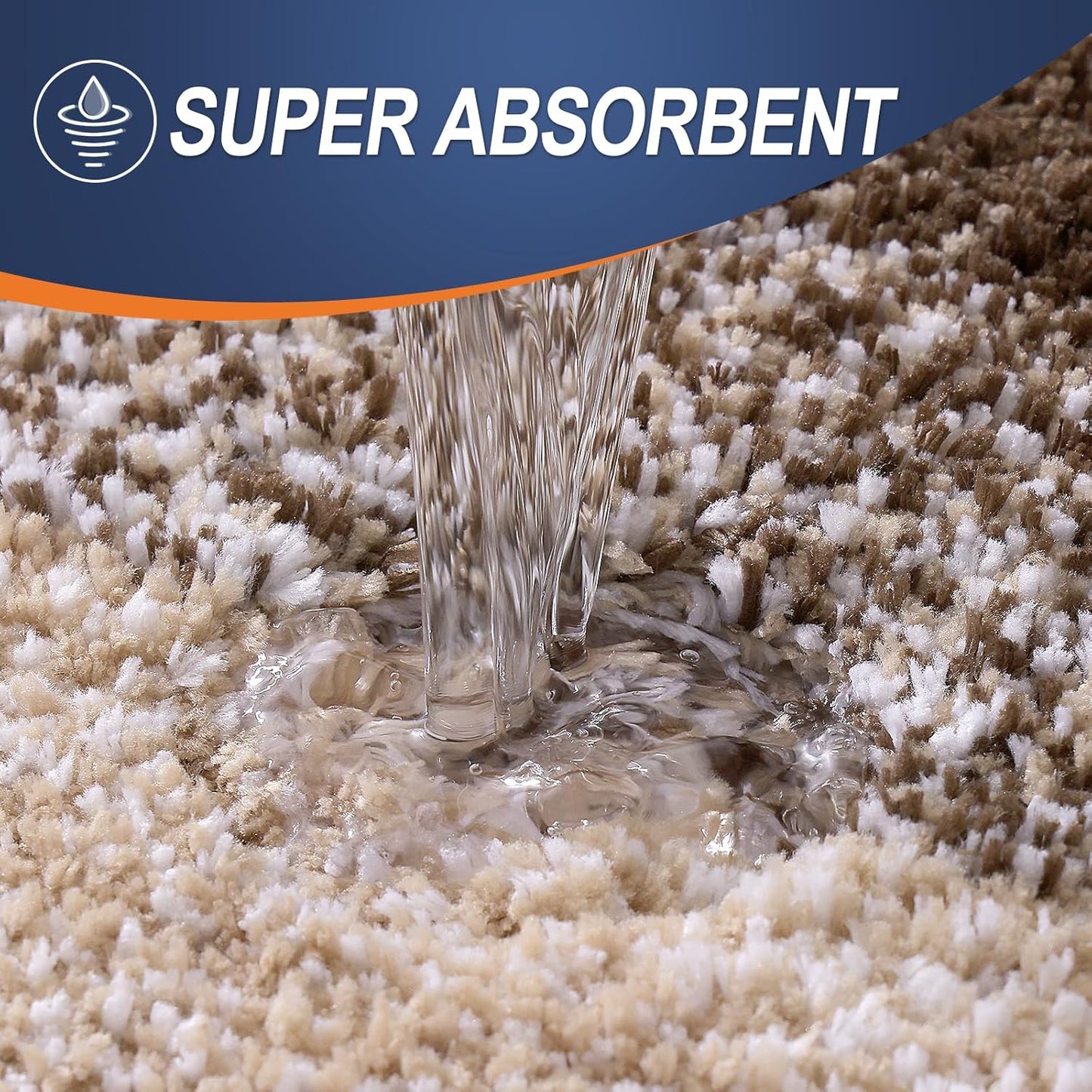 OLANLY Bathroom Runner Rug - Extra Soft Microfiber Mat with Rubber Backing | Quick Dry, Washable, 44x24, Light Brown