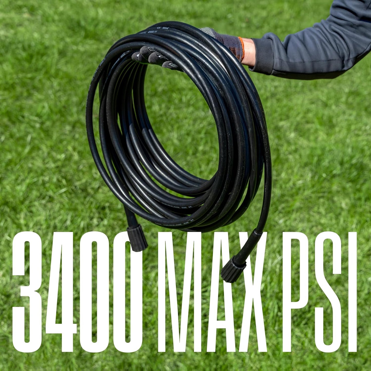 Westinghouse 50 Ft PVC Pressure Washer Hose - 3400 Max PSI | Compatible with Gas & Electric Washers