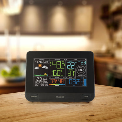 La Crosse Technology Professional Smart Wi-Fi Weather Station with Remote Monitoring (400 Foot Range), Wind and Rain Gauges, Temperature and Humidity Sensors, and Forecasting - V42-PRO-INT