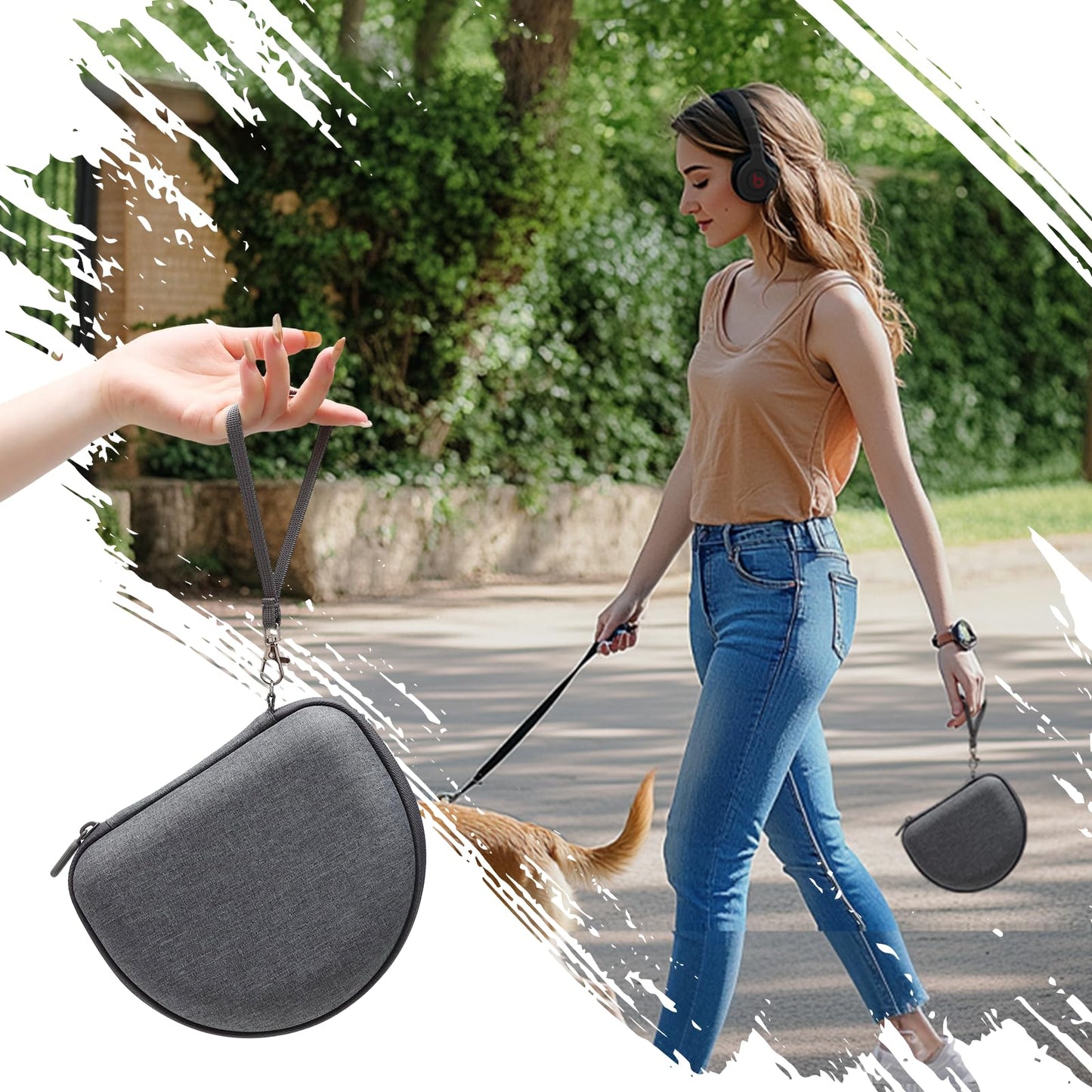 Headphone Case Compatible with Beats Studio Pro/Solo 4 / Studio 3 / Solo 3 / Picun B8 / BERIBES/JLab JBuds Lux ANC Wireless Bluetooth Noise Cancelling Headphones (Dark Grey)