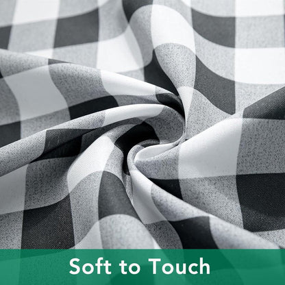 Biscaynebay Fabric Square Tablecloths 54x54 Inch, Black/Grey Scottish Plaid Table Cloth Small Card Folding Table Covers Water Resistant for Dining, Kitchen, Wedding and Parties, etc Machine Washable