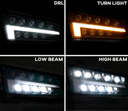 SAUTVS LED Headlights for Polaris Ranger 570 Mid Size, LED Head Lights Front Lamps with Turn Signal Lights DRL Halo Rings for Polaris Ranger 570 Mid-Size/Diesel/Crew 900/ Crew 570 Accessories(2PCS)