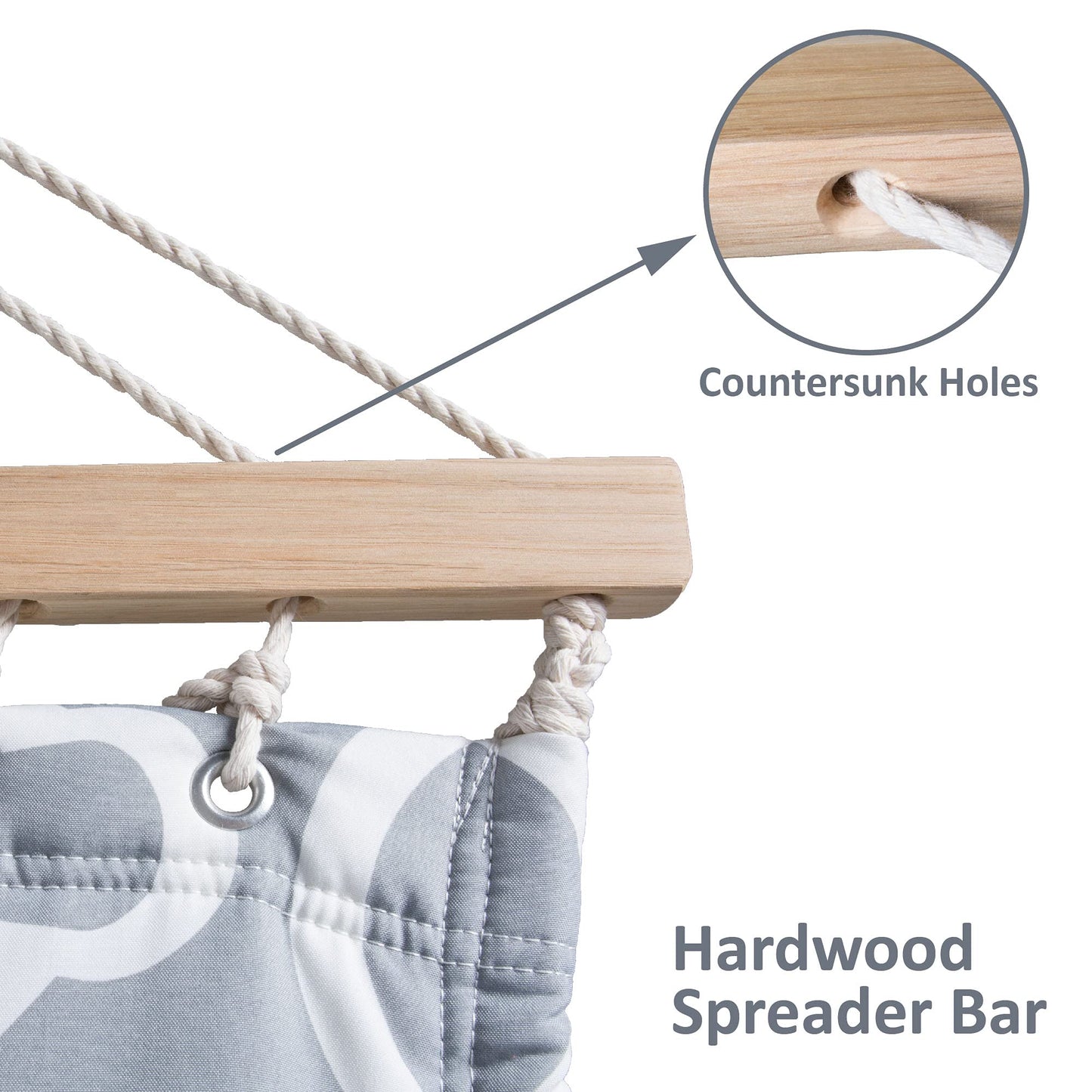 SUNCREAT Double Quilted Hammock with Stand and Rain Cover