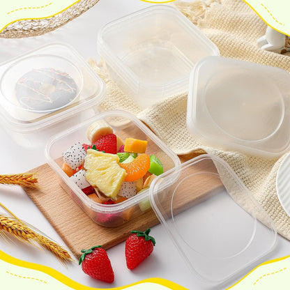 Yiyiring 50 Pack 16 oz Tamper Proof Clear Deli Containers with Lid Disposable Square Plastic Deli Sandwich Tiramisu Airtight Meal Container for Refrigerator Dishwasher Microwave Take out Kitchen