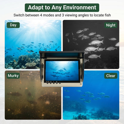 Takkicept Portable Underwater Fishing Camera Fish Finder: 6" OLED Display 1080P HD Depth Finders Waterproof Camera IP68 220° Wide-Angle Lens 12H Battery 25m Cable for Ice Fishing Kayak Boat Shore