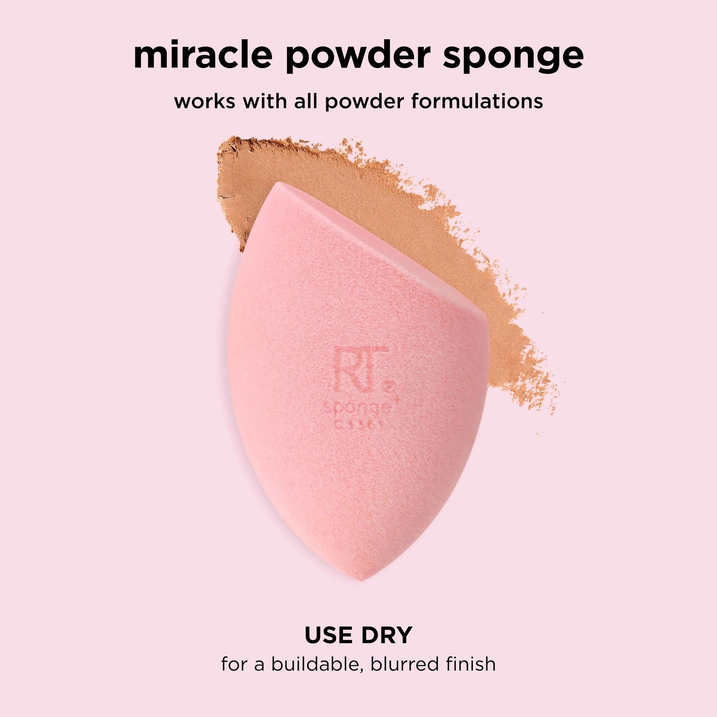 Real Techniques Miracle Airblend Sponge, Matte Makeup Blending Sponge, For Liquid, Cream, & Powder Products, Offers Medium To Full Coverage, Foundation Sponge, Latex-Free Foam, 1 Count