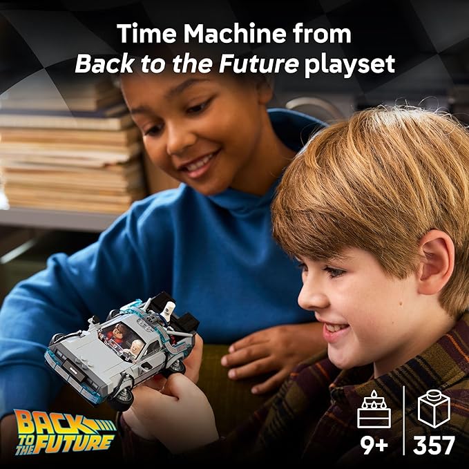 LEGO Speed Champions Time Machine from Back to The Future Building Toy for Kids - Pretend Play &amp Display Car Toy W/2 Build Modes for Boys &amp Girls Ages 9+ - Gift Ideas for Birthdays &amp Fans
