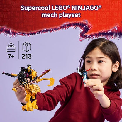 LEGO NINJAGO Arin’s Spinjitzu Battle Mech Building Toy - Ninja Building Set for Kids Ages 7+ - with Arin Baby Ryu &amp Villain Minifigures - Gift Idea for Boys Girls &amp Dragons Rising Fans -