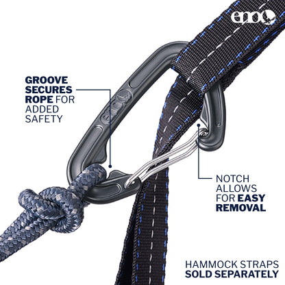 ENO DoubleNest Hammock - Lightweight, Portable, 1 to 2 Person Hammock - for Camping, Hiking, Backpacking, Travel, a Festival, or The Beach - Day to Night