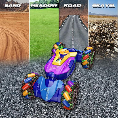 Gesture Sensing RC Stunt CarRemote Control Car Toys for Ages 5-7-13with Lights Music Spray4WD 360° Spins All Terrains Kids Toys RC Cars3-6 Year Old Boy Birthday Gift &amp 3-12 Best Gift for Kids