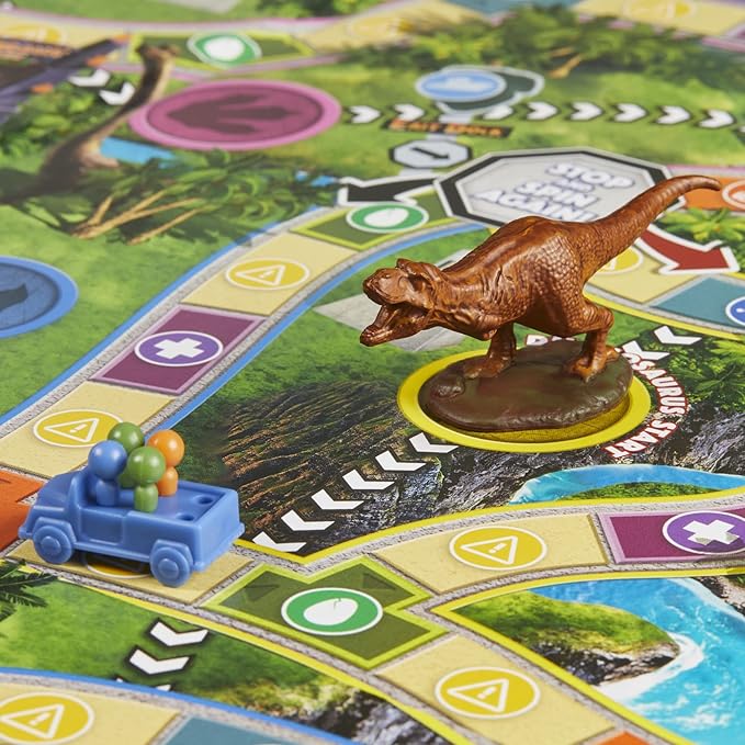 Hasbro Gaming The Game of Life Jurassic Park Edition Family Board Game for Kids Ages 8 and Up Inspired by The Original Hit Movie