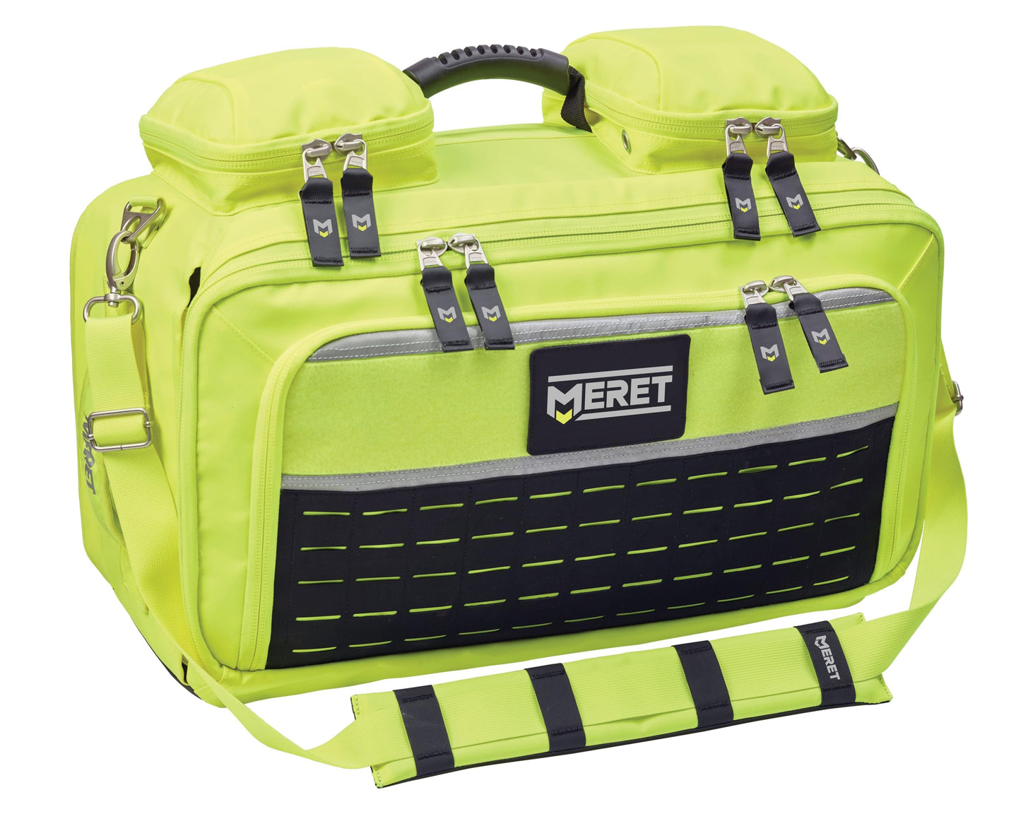 MERET OMNI PRO X Emergency Medical Backpack – Modular Trauma & First Aid Organizer with Easy to Clean Material – MOLLE Compatible – High Viz Yellow