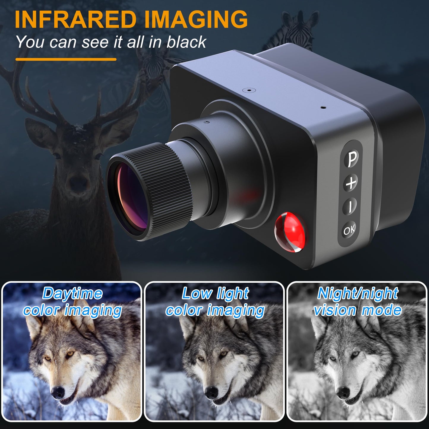 Thermal Bow Sight,Night Vision Goggles Digital Crosshair Monocular Bow Sight for Observing Animals at Night Ideal for Hiking & Camping
