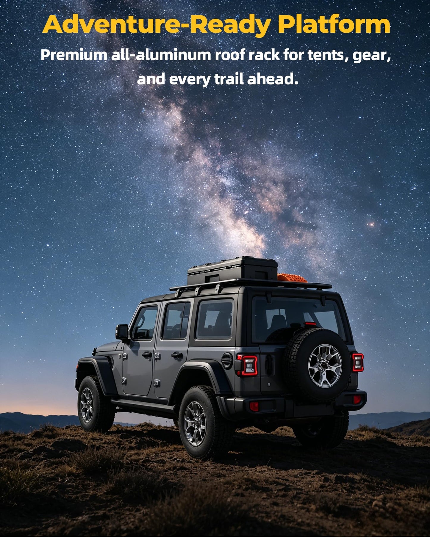 Trumgeta Roof Rack Platform Fit for Jeep Wrangler JL 2018-2026, 56" x 82" All Aluminum Rooftop Cargo Rack with T-Slot System, 1000 lbs Static Load, Overland Rack for Rooftop Tent Camping Gear