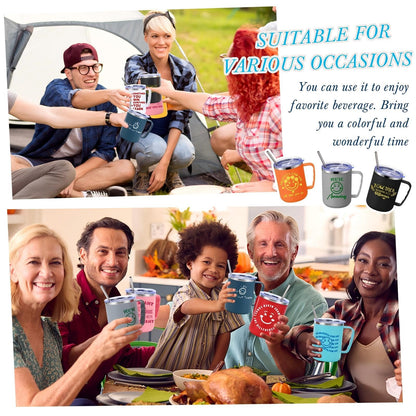 Sieral 24 Pcs CNA Week Employee Appreciation Gift Smile Face Mug Coffee Thank You for Being Awesome 17oz Camping Mug with Handle Vacuum Stainless Steel Insulated Travel Tumbler for Hot Cold Drinks