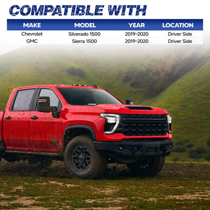 Orceed Driver Side Truck Bed Storage Tool Box Lockable, Fit for Chevrolet Silverado & GMC Sierra 1500 2019-2020, Rotatable Tool Box, Waterproof, Combination Lock