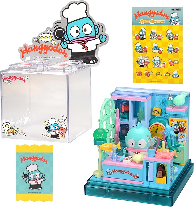 Cute Building Bricks Blocks Toys Miniature Sets with Transparent Display Fun Toy Collectible Gift for Fans Girls Birthday Party Supply Decorations Room Décor Plush Stickers Stuff Age 3 4 5 6
