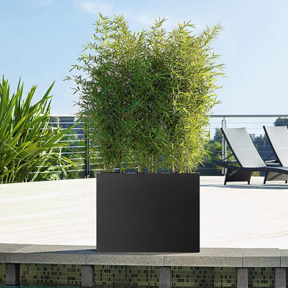 Meyoppm Square Metal Planter Box 20"x20"x21", Heavy Duty Galvanized Steel Planter Rust Resistant for Indoor Outdoor Patio Porch Commercial Residential