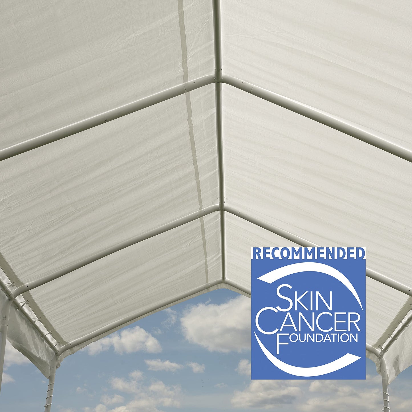 ShelterLogic 10' x 20' 6-Leg Agricultural Outdoor Shade Tent Canopy, UPF 50+, 100% Waterproof Small Storage Tent for Livestock and Crops, White