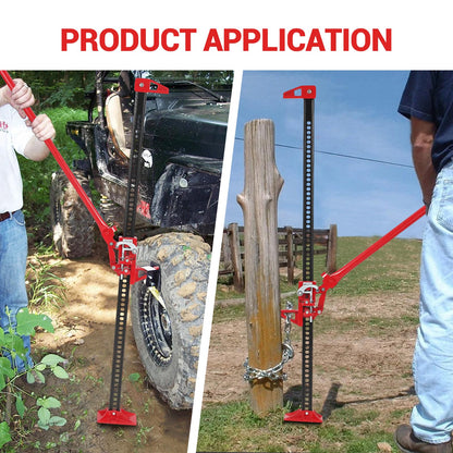 GarveeTech 3 T Farm Jack, 60 in Utility Farm Jack, 6600 LBS Capacity Ratcheting Off Road Utility Jack, Heavy-Duty Farm Jacks Foratv, Utv, SUV, Tractor, Truck, Universal Jack