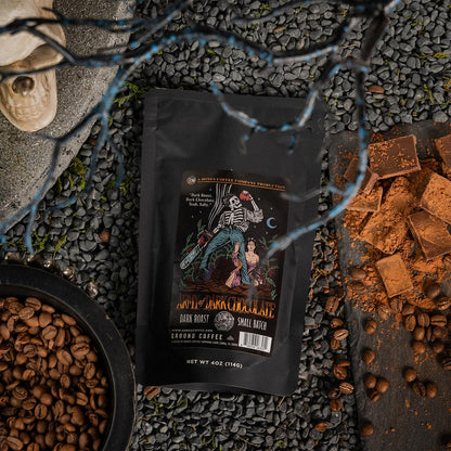 Bones Coffee Company NEW Favorite Flavors Sample Pack, Assorted Flavored Coffee Low Acid Medium Roast Arabica Beans Specialty Coffee Gifts, Auto Drip and French Press Compatible, 4 oz Pack of 5 Ground
