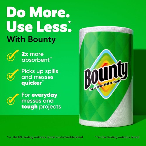 Bounty Select-A-Size Paper Towels - White, 2 Triple Rolls for Superior Absorbency