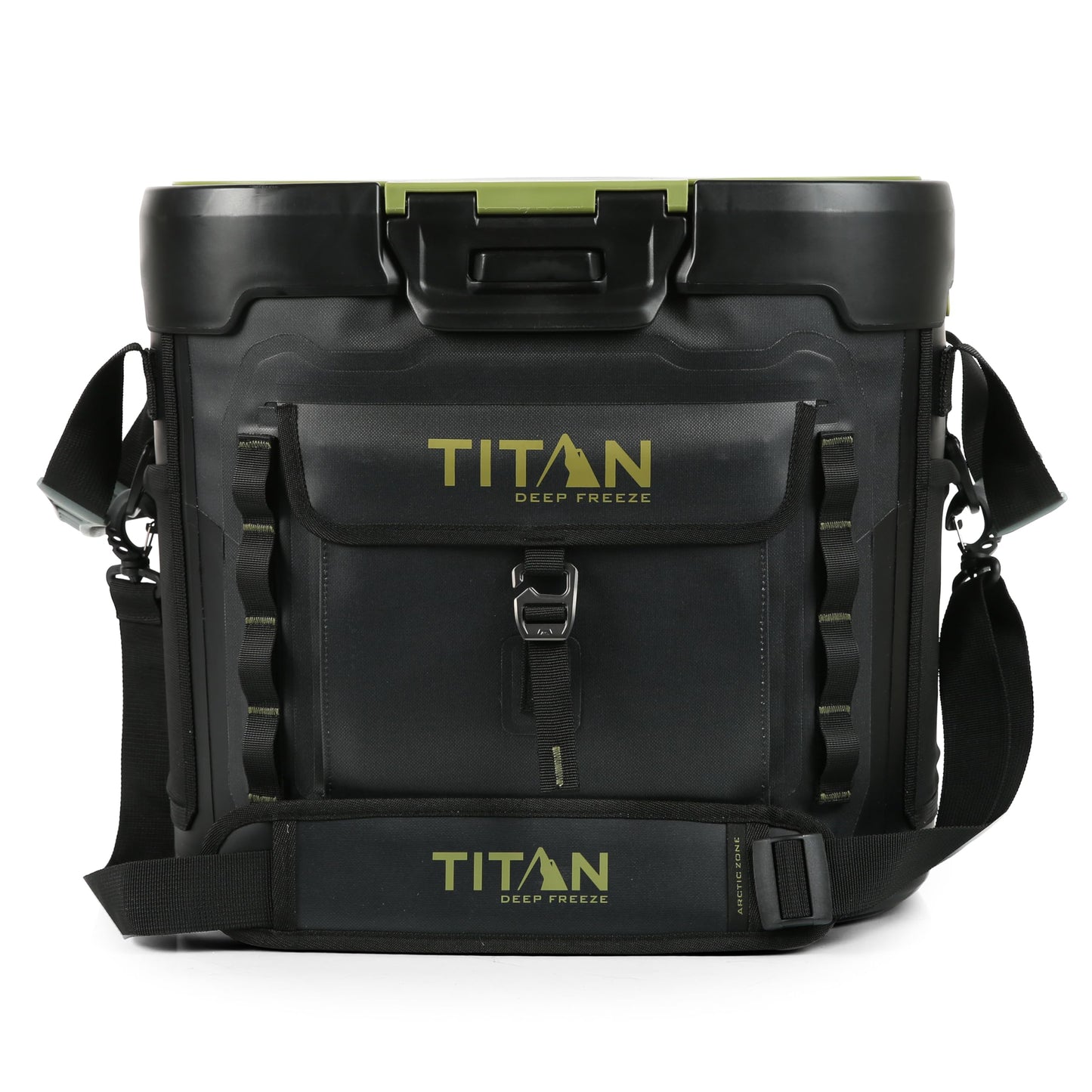 Titan by Arctic Zone Deep Freeze Cooler - 36 Can Zipperless Welded Cooler with Deep Freeze Insulation, Microban, and Hardbody Liner with SmartShelf - Tactical Forest Green