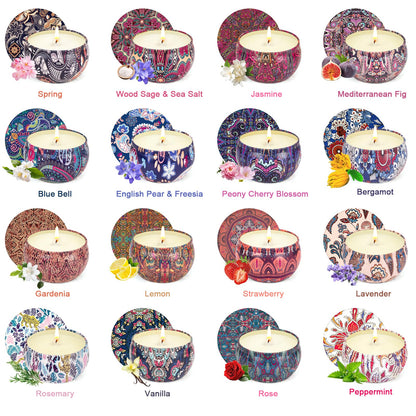 16 Pack Scented Candles Gifts Set for Women, Aromatherapy Candles Pack Soy Wax Candle,Candles Bulk for Festival, Bridesmaid, Birthday, Valentine's, Mother's Day, Bath, Yoga
