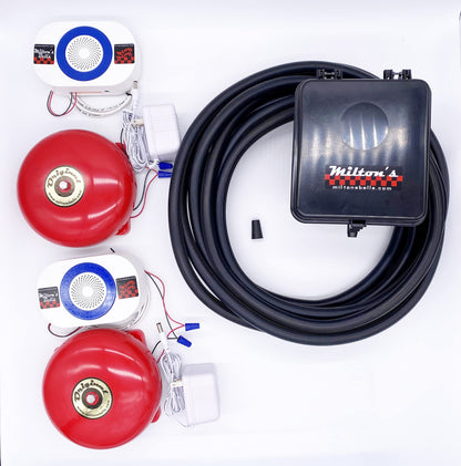 Milton’s Bells Long-Range Driveway Alarm - Dual Wireless Original Bells and Chimes Kit