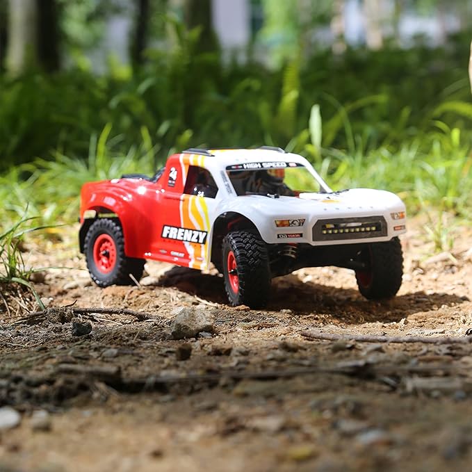 1:12 4WD Brushless RC Truck for Adults 4x4 Offroad Waterproof Monster Trucks Electric Powered High Speed Remote Control Cars Fast Extreme All Terrain RC Truggy with Double 3S Battery