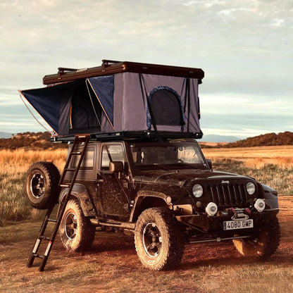 JIADROOE Hard Shell Roof Top Tent with Adjustable Crossbars, 4-Season Waterproof Pop-up Tent with Detachable Thermal Insulation Liner, Anti-Condensation Mat & USB Power Hub for Trucks, SUVs, Vans
