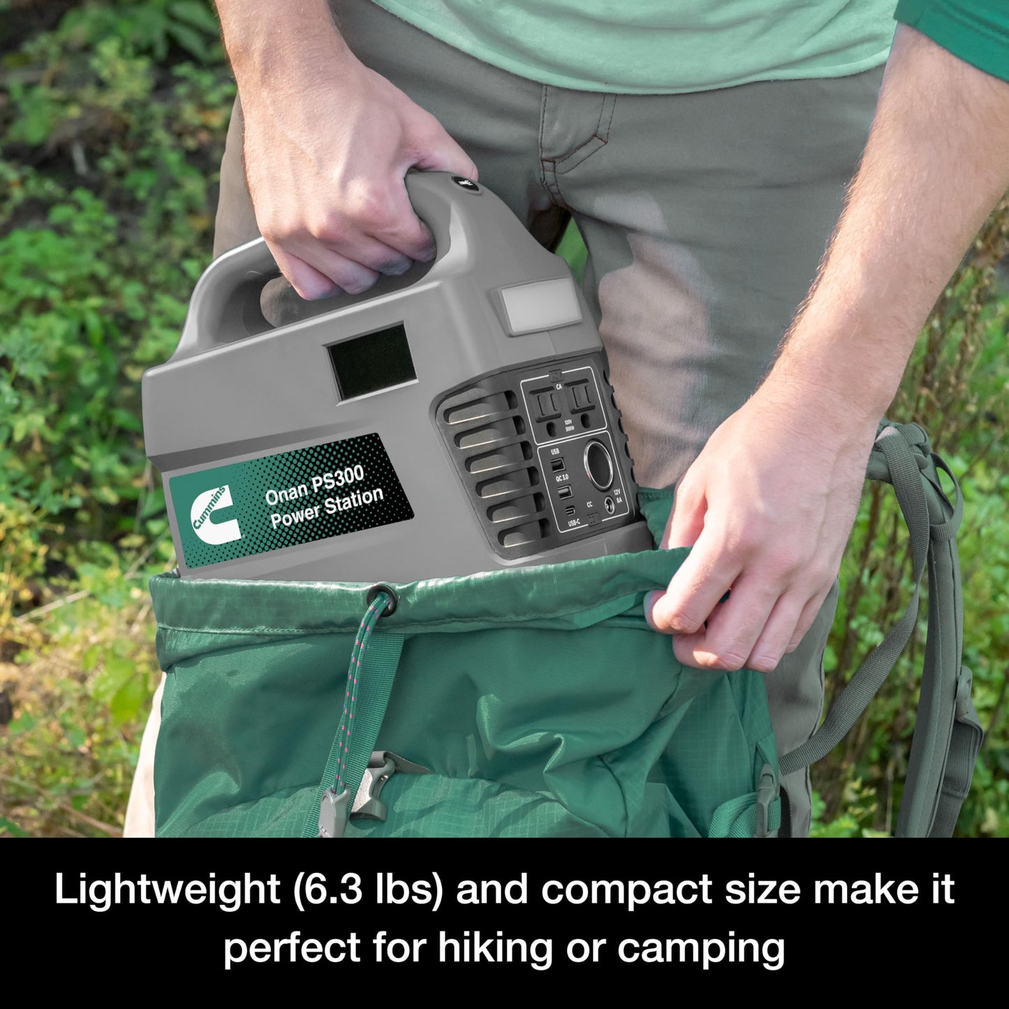 Cummins 296Wh 600 Peak Watt Portable Power Station and Solar Generator, Pure Sine Wave AC Outlet, Backup Lithium Battery for Camping, Home, Travel, Indoor/Outdoor Use (Solar Panel Not Included)