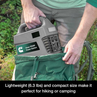 Cummins 296Wh 600 Peak Watt Portable Power Station and Solar Generator, Pure Sine Wave AC Outlet, Backup Lithium Battery for Camping, Home, Travel, Indoor/Outdoor Use (Solar Panel Not Included)