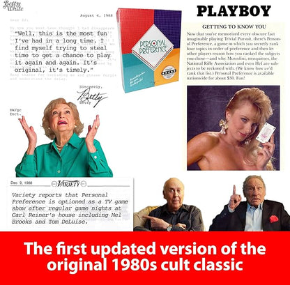 Board Game - The Original Preference Ranking Family Party Game from The 1980s with 750 All New Cards 'How Well Do You Really Know Each Other' 2-12 Players (Updated Edition)