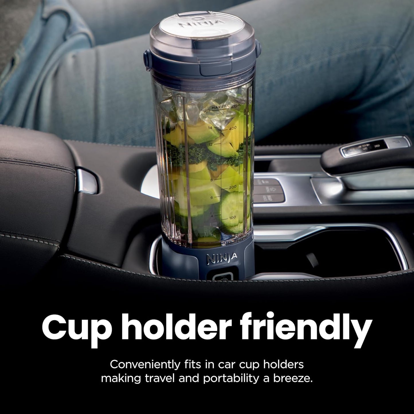 Ninja Blast Portable Blender - Cordless 18oz Personal Blender for Smoothies & Shakes | BPA Free, USB-C Rechargeable, Metallic Black