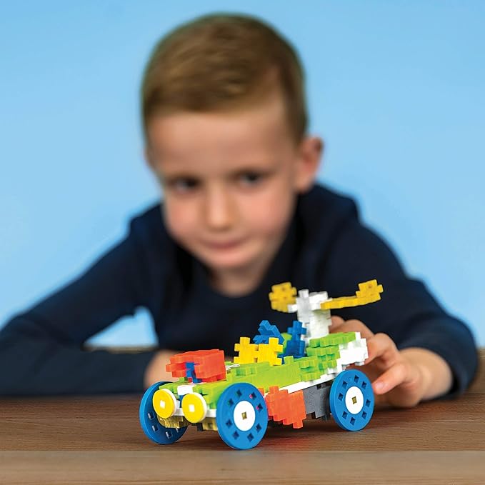 PLUS PLUS - Learn to Build Vehicles 360 Pieces - Construction Building Stem / Steam Toy Interlocking Mini Puzzle Blocks for Kids