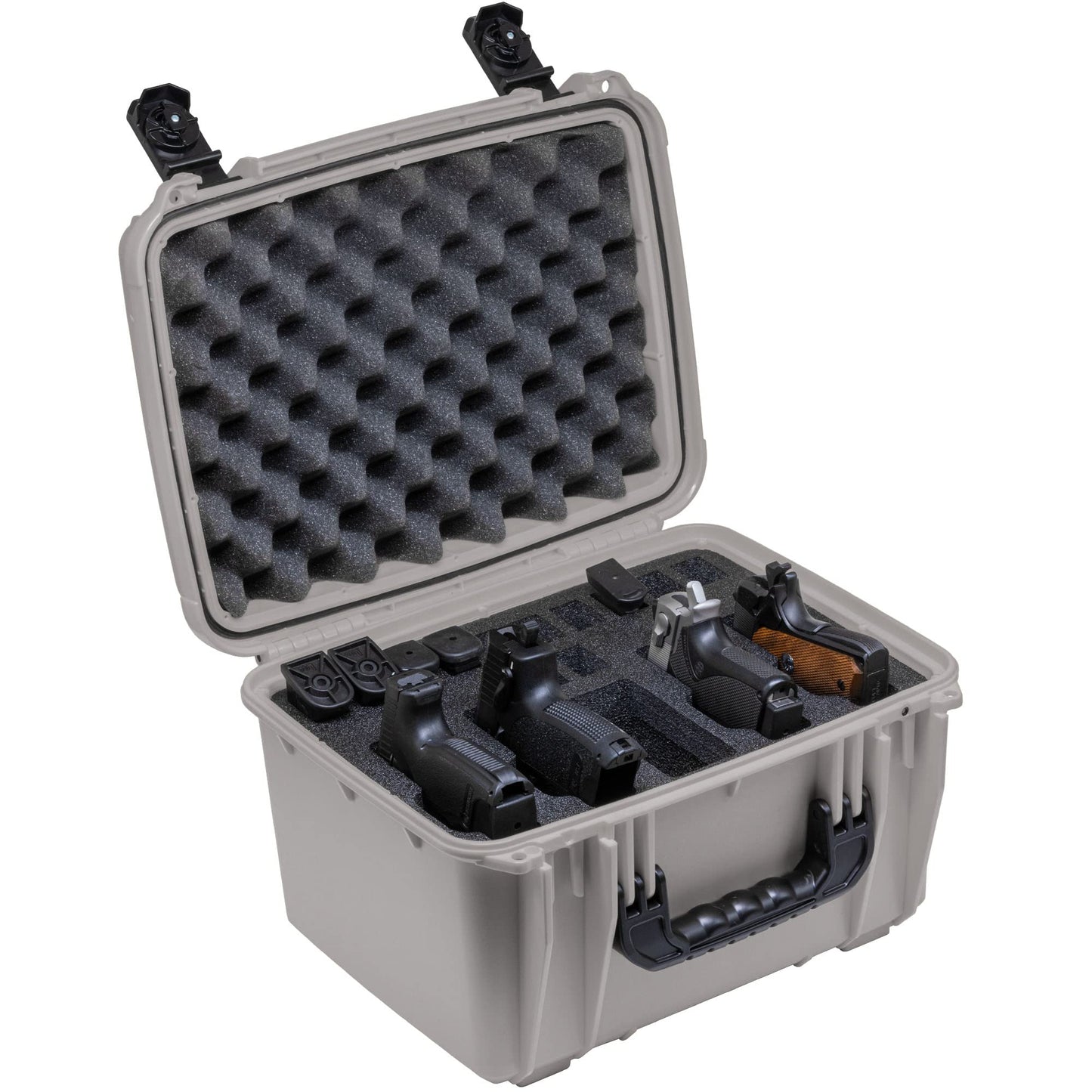 Seahorse 540 Heavy Duty 4 Pistol Case - TSA Approved/Mil Spec / IP67 Waterproof/USA Made for Firearms, Pistols, Handguns; Stores 4 Pistols and 12 Magazines