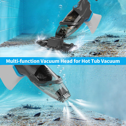 Youhou 2026 Upgraded Pool Vacuum,Pool Vacuum for Above Ground Pool,Cordless Handheld Pool Vacuum for Inground Pools,Pool Cleaner with 18.5 GPM Suction,Hot Tub Vacuum With Aluminum Pole for Sand&Debris