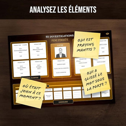 PROFILER - Missing in The Caribbean: John Leblanc Reported Missing – Murder Mystery Games for Adults – Date Night Family Night - Escape Room Board Game - Find Clues and Solve The Mystery (Français)