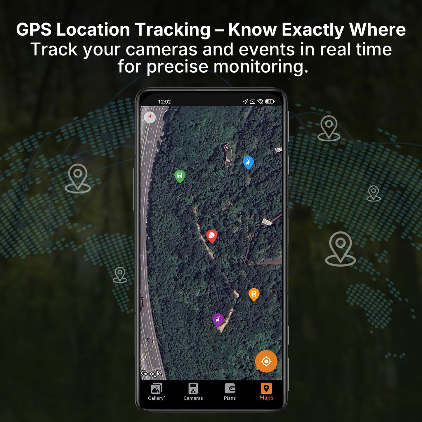 Meidase Solar Cellular Trail Camera S965 Pro (Non-WiFi), Live View, GPS Tracking, 7800mAh Rechargeable Battery, Motion Activated, Ideal for Hunting & Off-Grid Monitoring