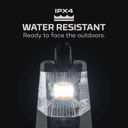 NEBO Galileo Lantern - 1000 Lumens, Rechargeable, Durable, Water-Resistant, Aluminum, Smoke Gray, Model NEB-LTN-0004