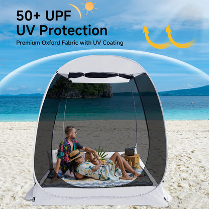 LEEDOR® Pop Up Screen House, 2-3 Person Outdoor Screen Tent, Camping Screen Room with Carry Bag, Screen Gazebo with Mosquito Netting, Instant UV Resistant Sun Shelter for Garden, Patio, Backyard 6'x6'
